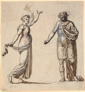 Man en vrouw in antieke kleding door Nicolai Abildgaard