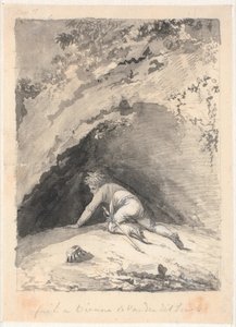 Niels Klim kruipt in de grot