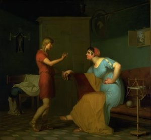 Papirius en zijn moeder door Nicolai Abildgaard