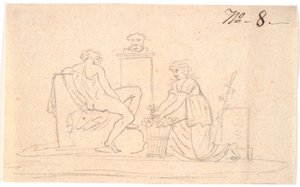 Scène met twee figuren