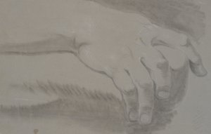 Studie van een hand door Nicolai Abildgaard