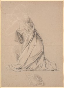 Studie voor de Knielende Figuur die Holsten Symboliseert op het Christian I-Schilderij voor Christiansborg
