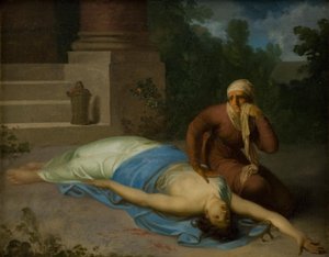 De stervende Messalina en haar moeder door Nicolai Abildgaard