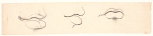 Drie studies van monden door Nicolai Abildgaard