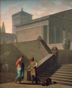 Scène van Andria (geïnspireerd door het toneelstuk van Terence) door Nicolai Abraham Abildgaard