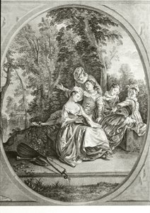 Muziekles (gravure)