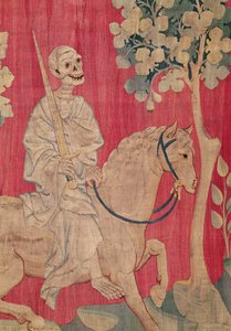 Het bleke paard en de dood, uit de Apocalyps Tapestry van Angers, 1373-87