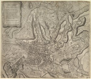 Speculum Romanae Magnificentiae: Uitzicht op Rome vanuit het westen door Nicolas Beatrizet