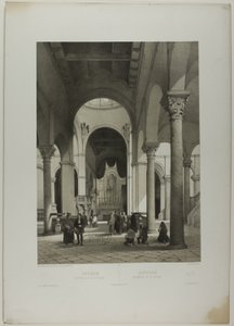 Ancona: Interieur van St. Syriacus, plaat 38 uit Italie Monumentale et Pittoresque door Nicolas Chapuy