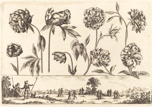 Bloemenprint nr. 7 door Nicolas Cochin after Balthasar Moncornet