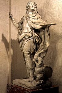 Lodewijk XV van Frankrijk (1710-74) als Jupiter door Nicolas Coustou