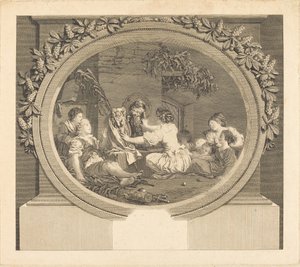 Opvoeding doet alles door Nicolas Delaunay after Jean Honoré Fragonard
