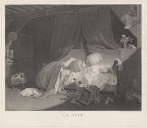 De nacht door Nicolas Francois Regnault