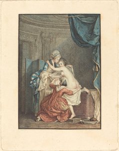 Het Bad door Nicolas François Regnault after Pierre Antoine Baudouin