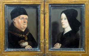 Diptiek van de Matheron: portretten van René, Hertog van Anjou, Graaf van Provence, Koning van Sicilië en Jeruzalem en zijn vrouw Jeanne de Laval
