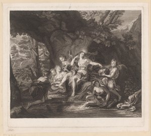 Bad van Diana door Nicolas Gabriel Dupuis (attributed to)
