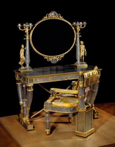 Tafel en toiletstoel van de Hertogin van Berry door Nicolas Henri Jacob