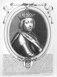 Karel IV (1294-1328) de Schone, koning van Frankrijk en Navarra, uit 