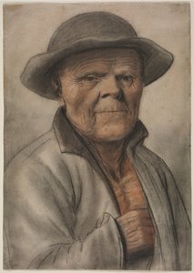 Portret van een oude man door Nicolas Lagneau