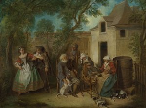 De vier leeftijden van de mens: Ouderdom door Nicolas Lancret