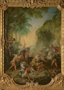 Tijgerjacht, 1736 door Nicolas Lancret
