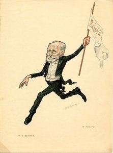 Portret van Marius Petipa, danser en choreograaf door Nicolas Legat