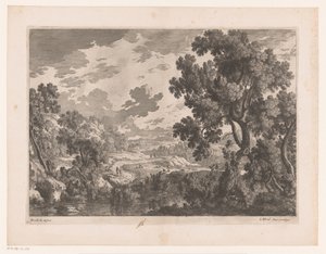 Rivierlandschap met bochtige weg door Nicolas Perelle