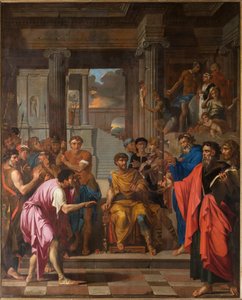 Sint Paulus verblindt de valse profeet Bar-Jezus en bekeert de Proconsul Sergius door Nicolas Pierre Loir