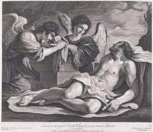 Engelen Rouwen over de Dode Christus door Nicolas Pitau