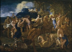 Bacchanaal of Bacchus en Ariadne door Nicolas Poussin