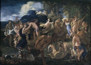 Bacchanaal of Bacchus en Ariadne door Nicolas Poussin