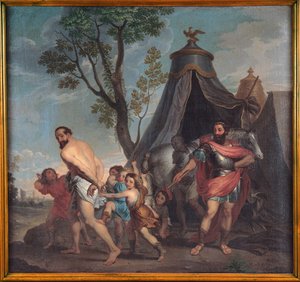 Camillus en de schoolmeester van Falerii door Nicolas Poussin