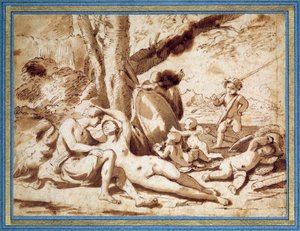 Mars en Venus door Nicolas Poussin