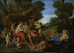 Mars en Venus door Nicolas Poussin