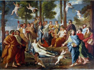 Parnassus door Nicolas Poussin