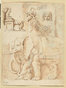 Studies naar Andrea Mantegna, Giulio Romano en de Antieken door Nicolas Poussin