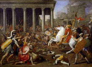 De verwoesting van de tempels in Jeruzalem door Titus door Nicolas Poussin