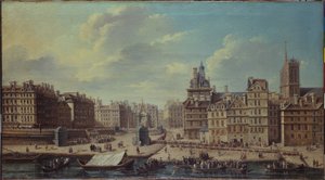 Feest gegeven op de Place de Grève ter gelegenheid van de geboorte van prinses Marie-Thérèse, dochter van de Dauphin, in juli 1746 door Nicolas Raguenet