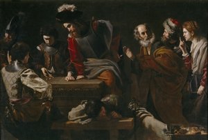 De verloochening van Sint Petrus door Nicolas Tournier