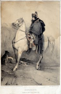 Ruiterportret van Napoleon I Bonaparte (1769-1821) Hoofdgeneraal van het Leger van Italië