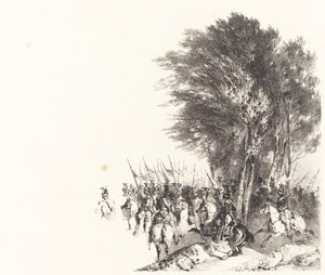 Lanciers op Mars (Lanciers en Marche) door Nicolas Toussaint Charlet