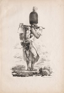 Militaire kostuums: Infanteriesappeur, 1817-1818 door Nicolas Toussaint Charlet