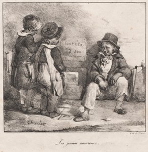 Schetsboek voor het gebruik van kleine kinderen: De jonge amateurs door Nicolas Toussaint Charlet