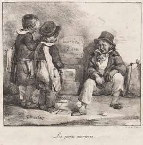Schetsboek voor het gebruik van kleine kinderen: De jonge amateurs, 1822 door Nicolas Toussaint Charlet