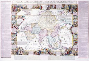 Kaart van Azië, 1740