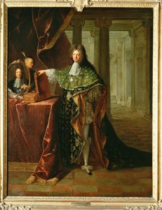 Jean-Baptiste Colbert, markies de Torcy, neef van de grote Colbert ;minister en diplomaat in dienst van Lodewijk XIV ... (schilderij op doek) door Nicolas de Largillière
