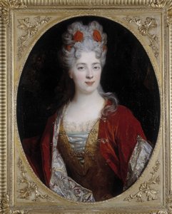 Portret van een vrouw. Schilderij door Nicolas de Largilliere
