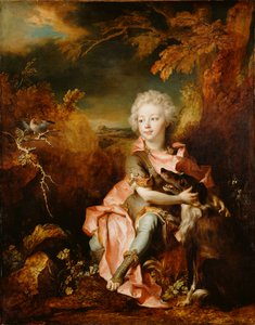 Portret van een jongen in kostuum