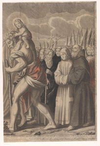 Triomftocht van Christus met figuren uit het Oude en Nieuwe Testament