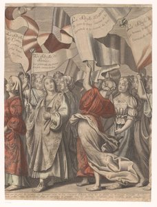 Triomftocht van Christus met figuren uit het Oude en Nieuwe Testament (derde deel) door Nicolas de Larmessin (I)